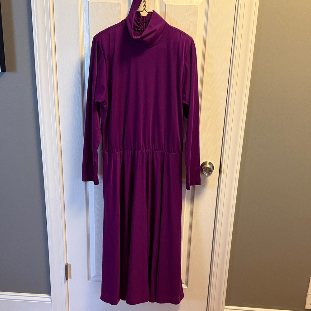vintage purple turtleneck dress